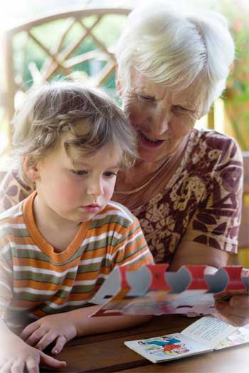grandma with grandson